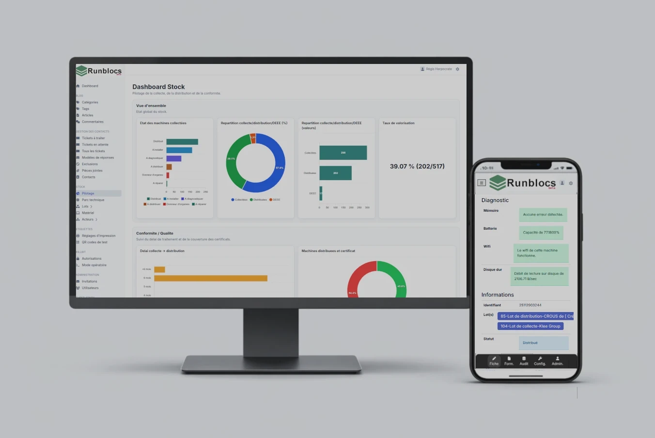 Runblocs - Plateforme de reconditionnement informatique